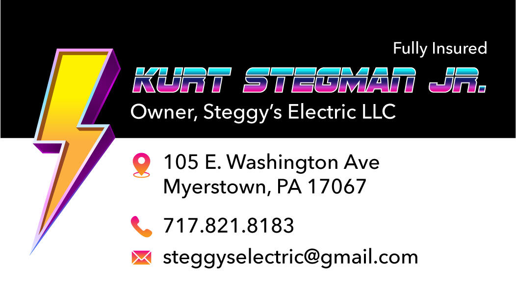 Business Card Design – Steggy’s Electric LLC